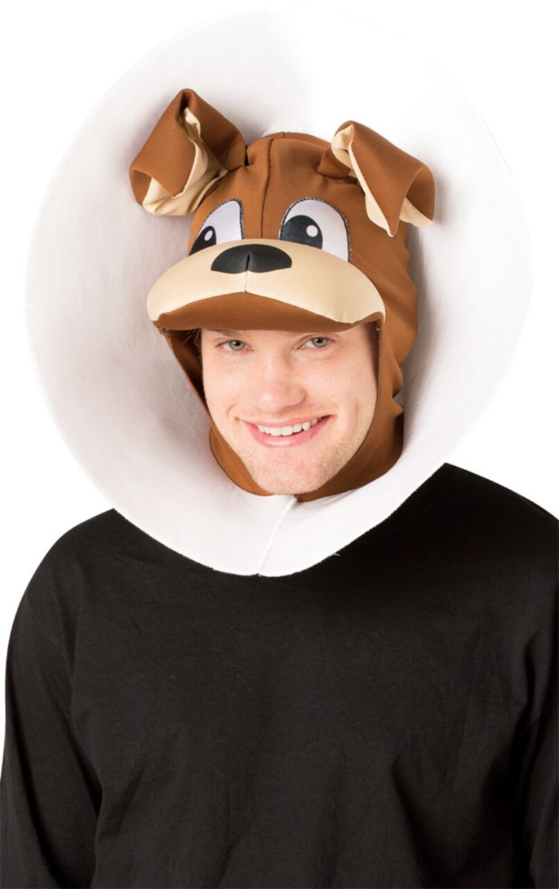 The Costume Center Ivory and Brown Puppy in Cone Unisex Adult Halloween Costume